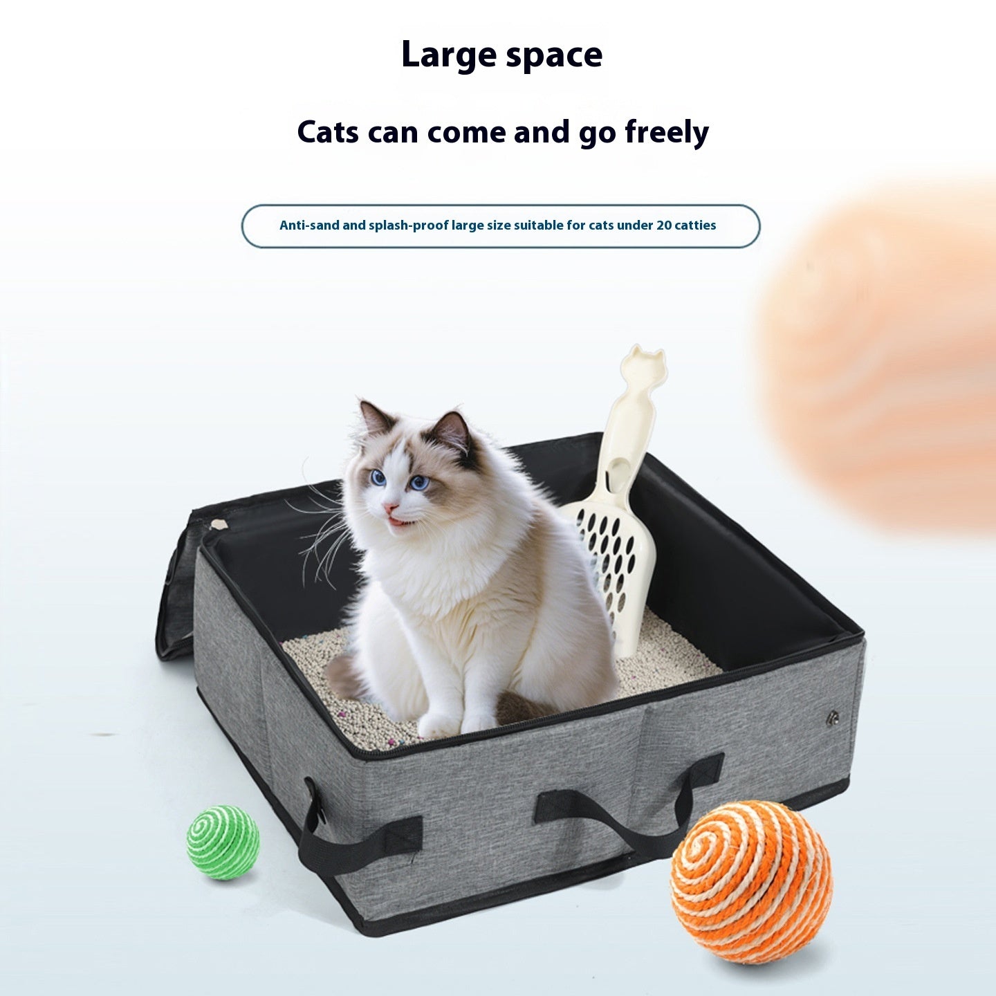 Foldable Cat Litter for Travelling